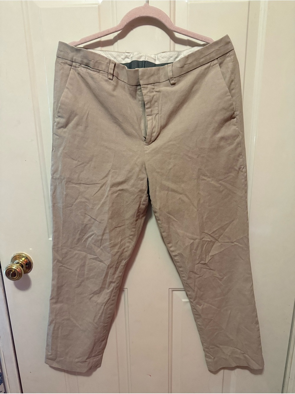 Men's Express Beige Chino Pants - Classic Fit with stretch . Size 34/30